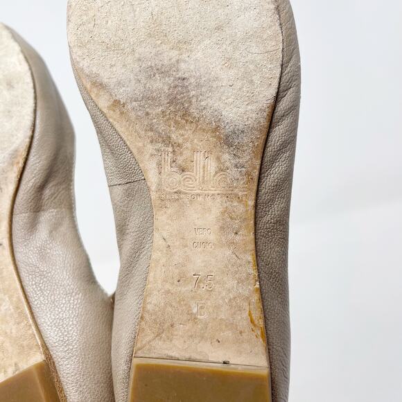 Belle by Sigerson Morrison Size 7.5 Cream Sable Flats Ankle Strap Pointed Toe - Picture 13 of 15